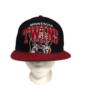 New Era Fits Minnesota Twins Basic Red and Black Snapback Baseball Cap MLB MERCH